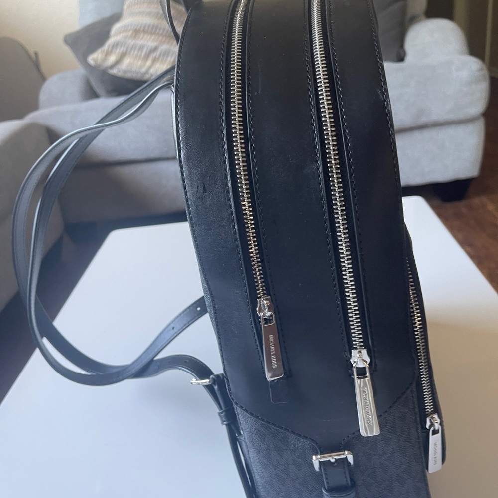 Black Monogram Michael Kor Backpack - image 3